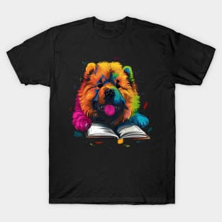 Chow Chow Reads Book T-Shirt